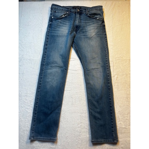 Calvin Klein Mens Jeans Straight Thrashed 34x31.5 Medium Wash Distressed‎ - Picture 12 of 12